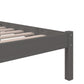 Bedframe Massief Hout Grijs 90X190 Cm 3Ft Single