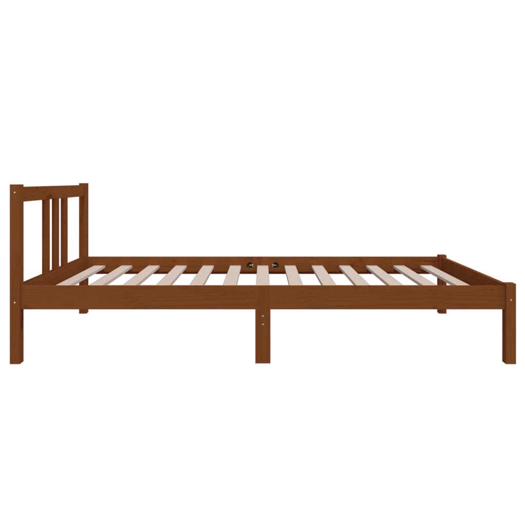 Bedframe Massief Hout Honingbruin 90X190 Cm 3Ft Single