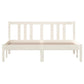 Bedframe Massief Hout Wit 120X190 Cm 4Ft Small Double