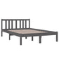 Bedframe Massief Hout Grijs 120X190 Cm 4Ft Small Double