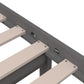 Bedframe Massief Hout Grijs 120X190 Cm 4Ft Small Double