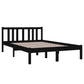 Bedframe Massief Hout Zwart 120X190 Cm 4Ft Small Double