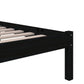 Bedframe Massief Hout Zwart 120X190 Cm 4Ft Small Double