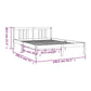 Bedframe Massief Hout Wit 135X190 Cm 4Ft6 Double