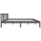 Bedframe Massief Hout Grijs 135X190 Cm 4Ft6 Double