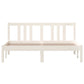 Bedframe Massief Hout Wit 140X190 Cm