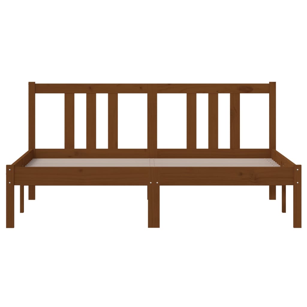 Bedframe Massief Hout Honingbruin 140X190 Cm