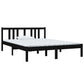 Bedframe Massief Hout Zwart 140X190 Cm