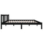 Bedframe Massief Hout Zwart 140X190 Cm