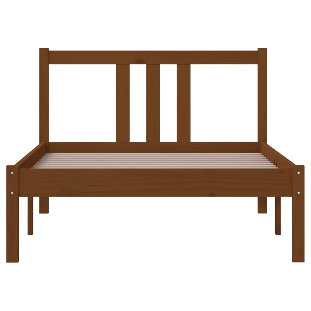 Bedframe Massief Hout Honingbruin 90X200 Cm