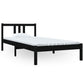 Bedframe Massief Hout Zwart 90X200 Cm