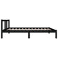 Bedframe Massief Hout Zwart 90X200 Cm
