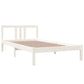Bedframe Massief Hout Wit 100X200 Cm