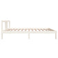 Bedframe Massief Hout Wit 100X200 Cm