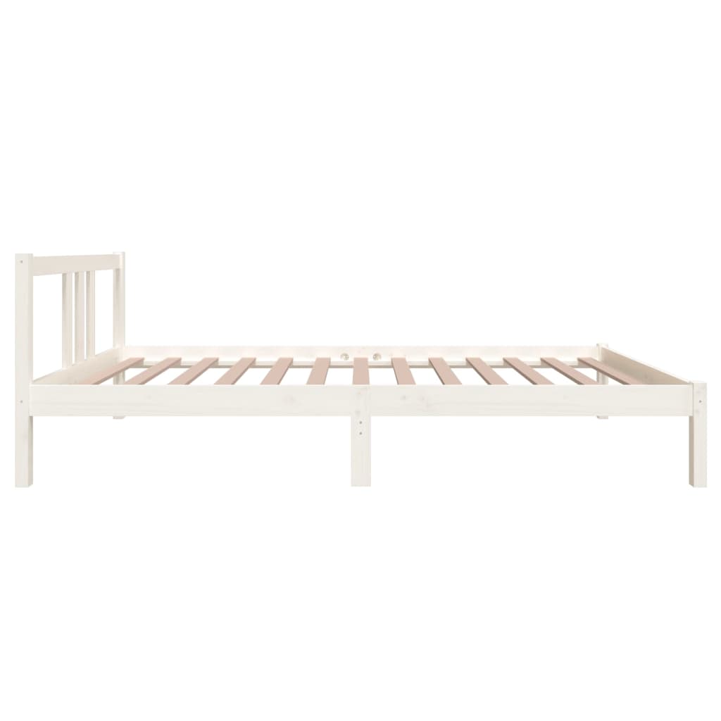 Bedframe Massief Hout Wit 100X200 Cm
