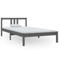 Bedframe Massief Hout Grijs 100X200 Cm