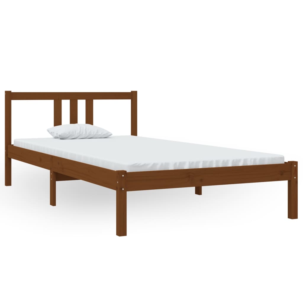 Bedframe Massief Hout Honingbruin 100X200 Cm