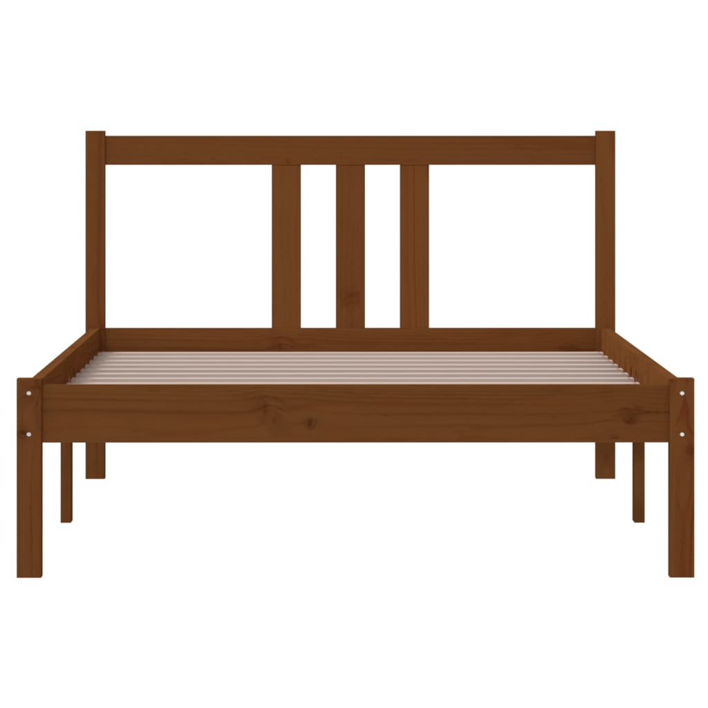 Bedframe Massief Hout Honingbruin 100X200 Cm