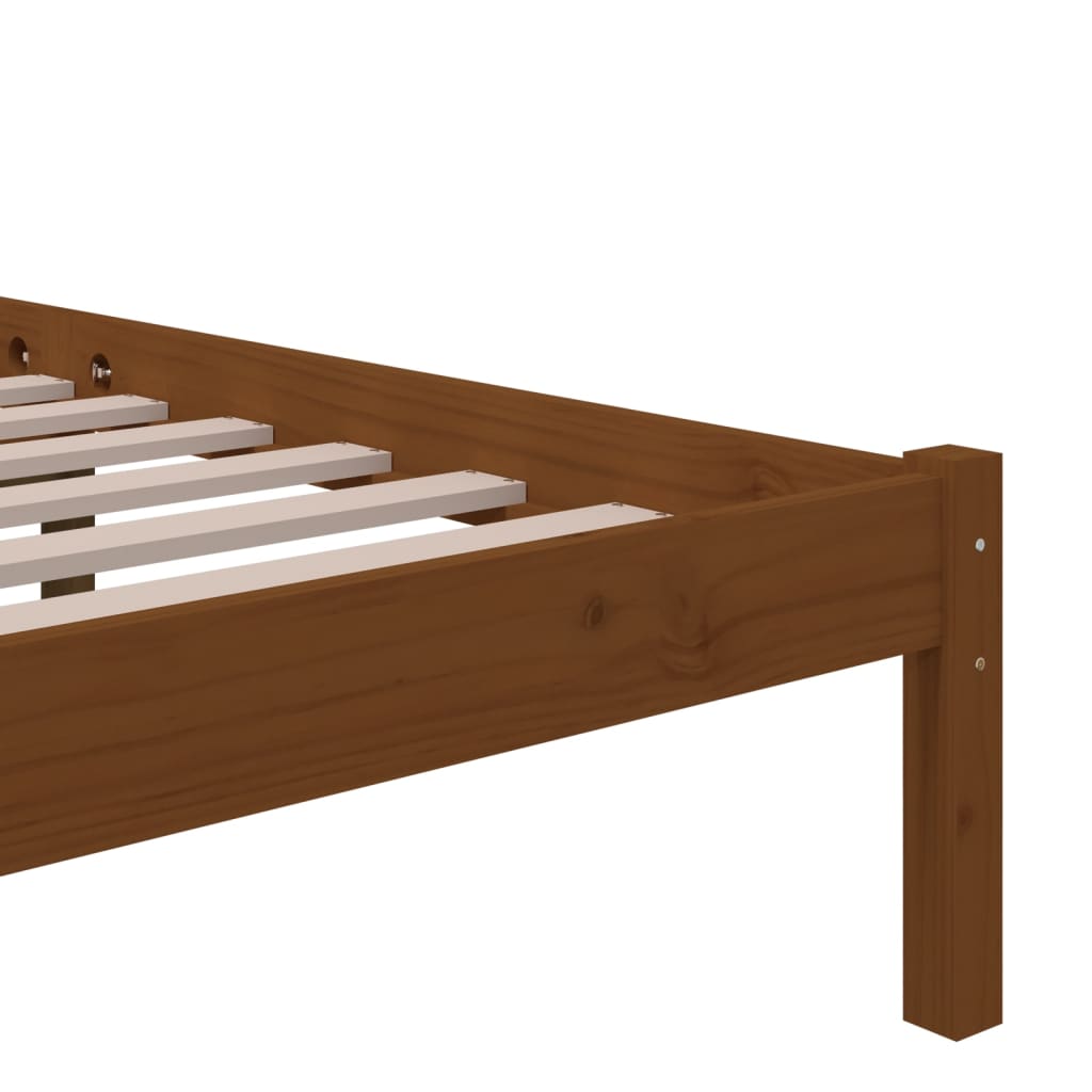 Bedframe Massief Hout Honingbruin 100X200 Cm