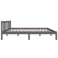 Bedframe Massief Hout Grijs 120X200 Cm