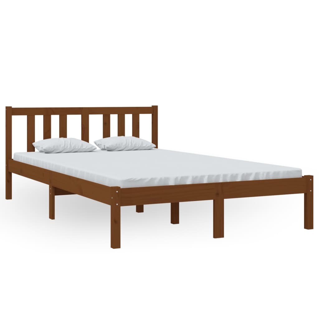Bedframe Massief Hout Honingbruin 120X200 Cm