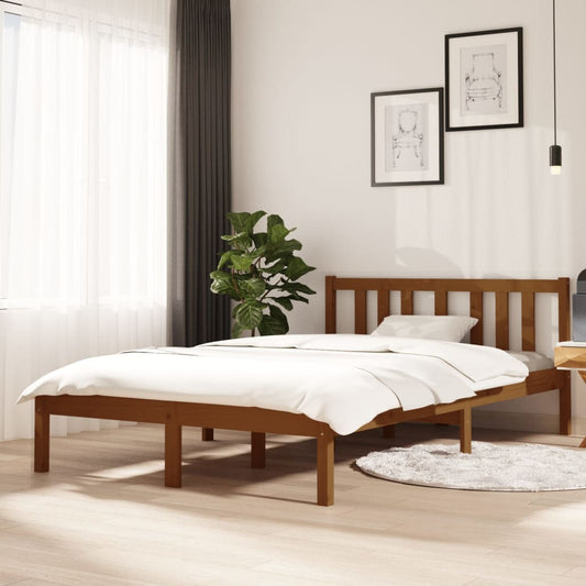 Bedframe Massief Hout Honingbruin 120X200 Cm