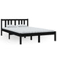 Bedframe Massief Hout Zwart 120X200 Cm