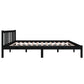 Bedframe Massief Hout Zwart 120X200 Cm