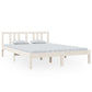 Bedframe Massief Hout Wit 140X200 Cm