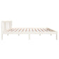 Bedframe Massief Hout Wit 140X200 Cm