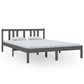 Bedframe Massief Hout Grijs 140X200 Cm