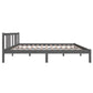 Bedframe Massief Hout Grijs 140X200 Cm