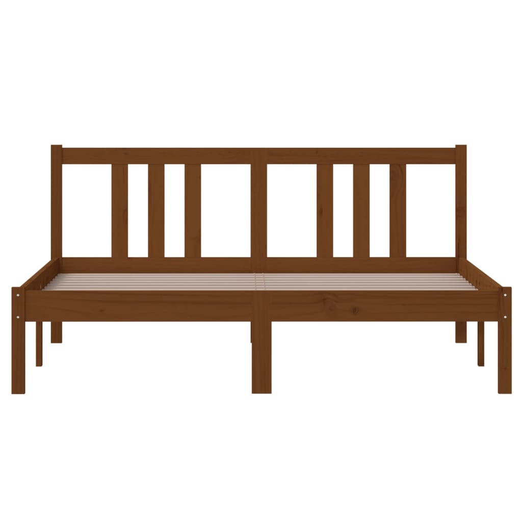 Bedframe Massief Hout Honingbruin 140X200 Cm