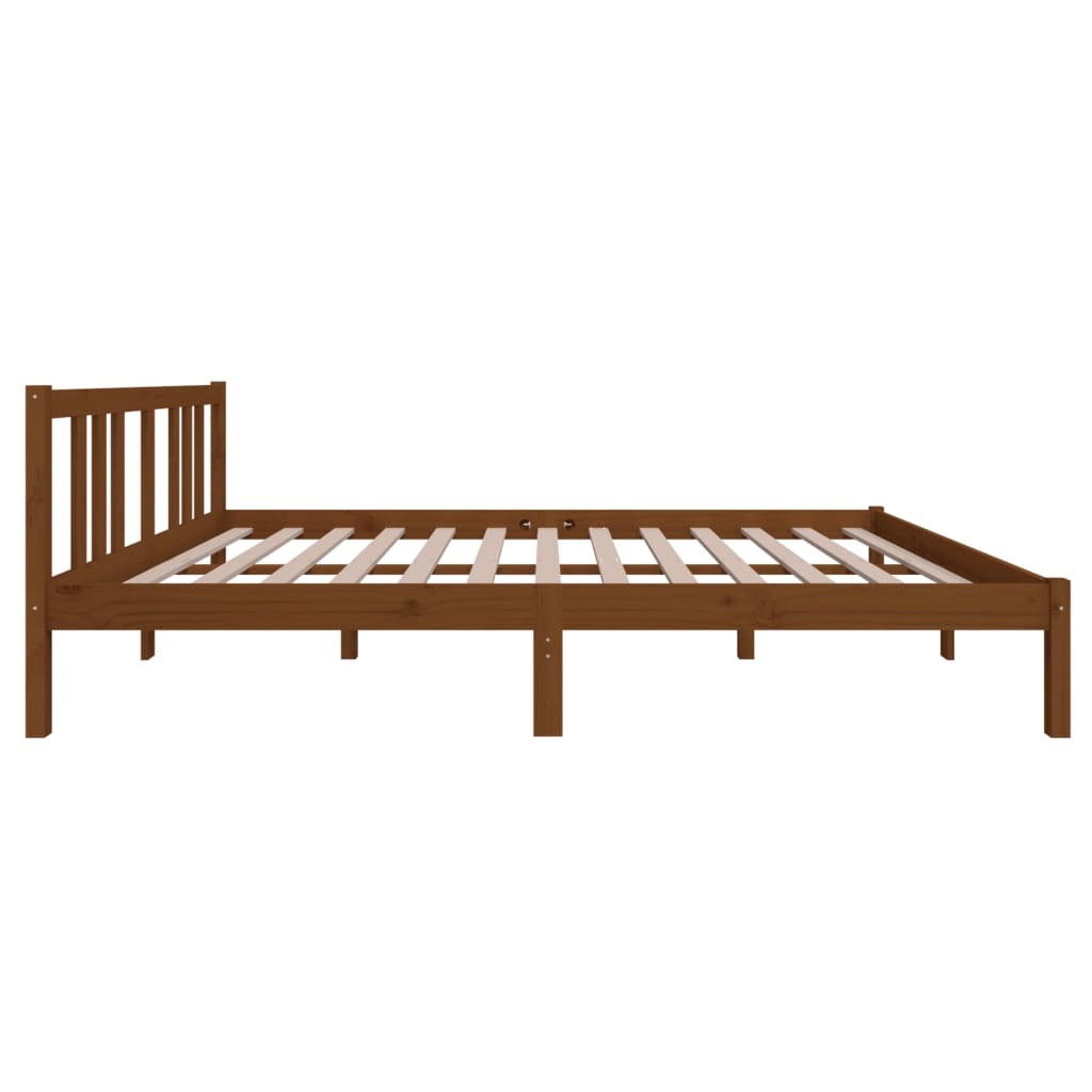 Bedframe Massief Hout Honingbruin 140X200 Cm