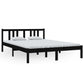 Bedframe Massief Hout Zwart 140X200 Cm