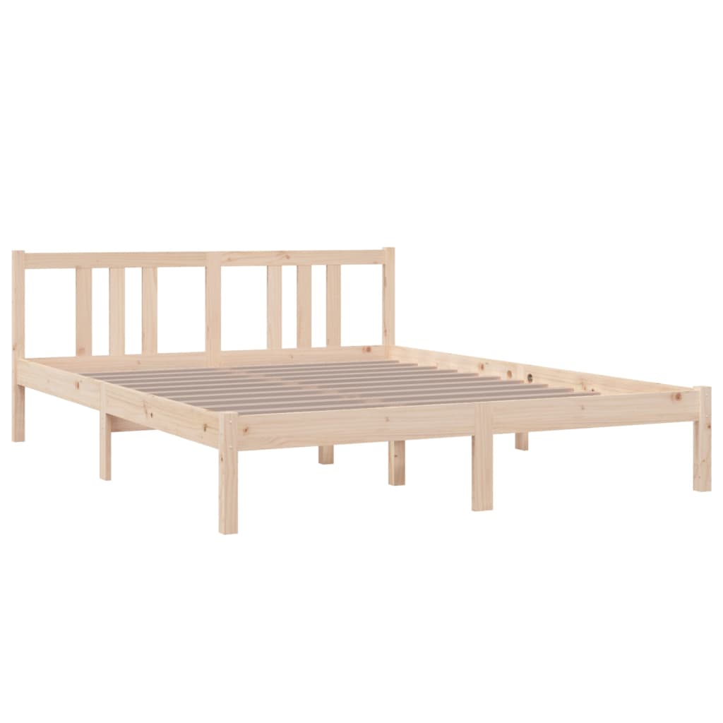 Bedframe Massief Hout 150X200 Cm 5Ft King Size