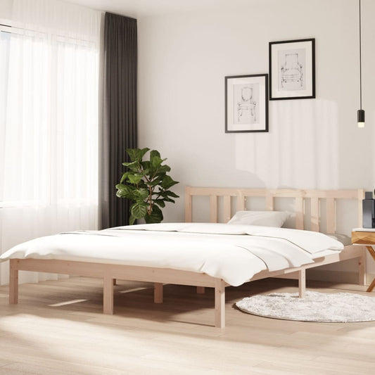 Bedframe Massief Hout 150X200 Cm 5Ft King Size
