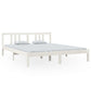 Bedframe Massief Hout Wit 160X200 Cm
