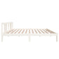 Bedframe Massief Hout Wit 160X200 Cm