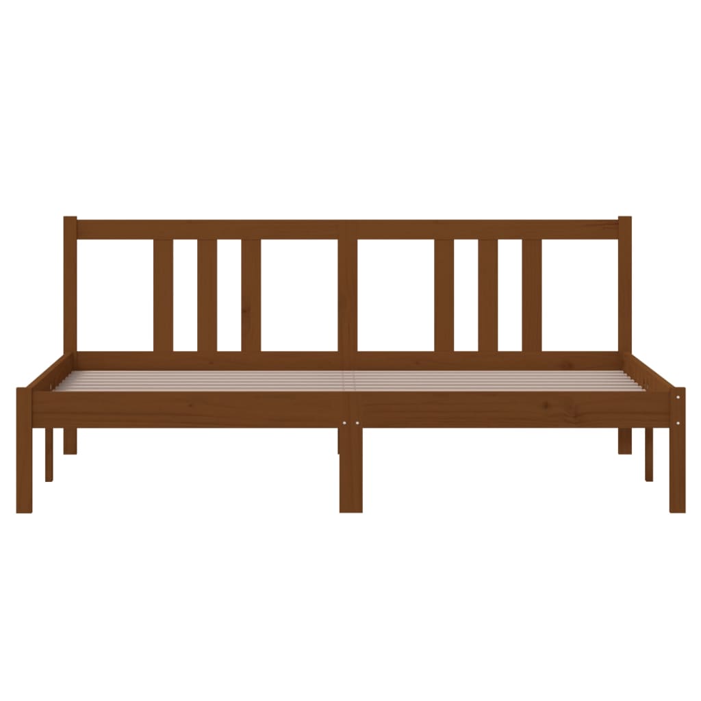 Bedframe Massief Hout Honingbruin 160X200 Cm