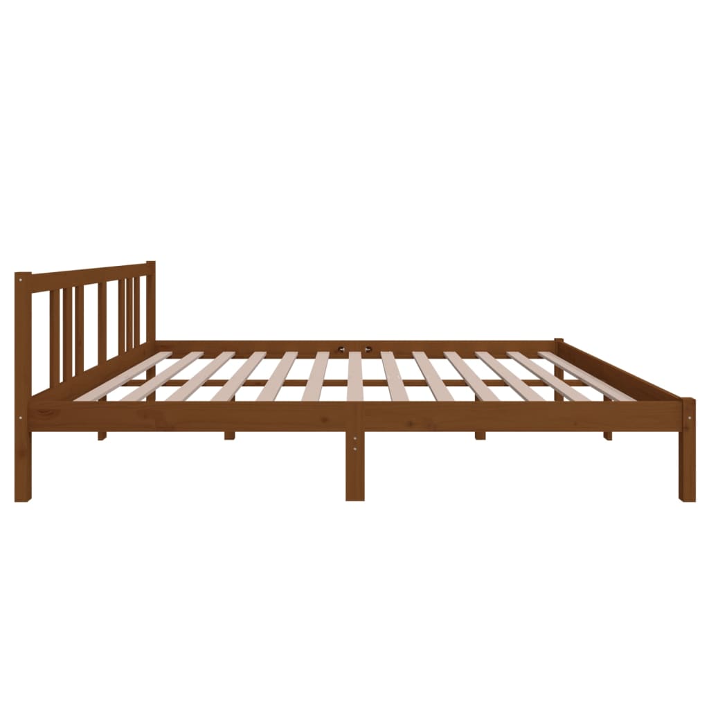 Bedframe Massief Hout Honingbruin 160X200 Cm