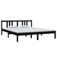 Bedframe Massief Hout Zwart 160X200 Cm