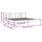 Bedframe Massief Hout Wit 180X200 Cm 6Ft Super King
