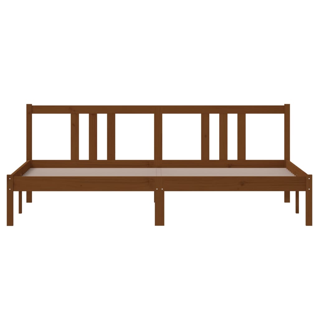 Bedframe Massief Hout Honingbruin 180X200 Cm 6Ft Super King
