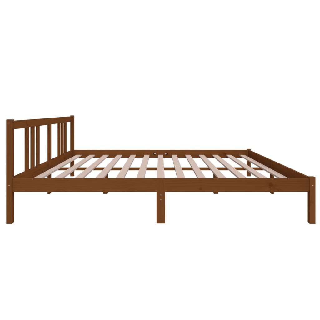 Bedframe Massief Hout Honingbruin 180X200 Cm 6Ft Super King