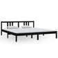 Bedframe Massief Hout Zwart 180X200 Cm 6Ft Super King