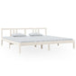 Bedframe Massief Hout Wit 200X200 Cm