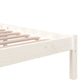 Bedframe Massief Hout Wit 200X200 Cm