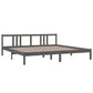 Bedframe Massief Hout Grijs 200X200 Cm