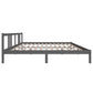 Bedframe Massief Hout Grijs 200X200 Cm